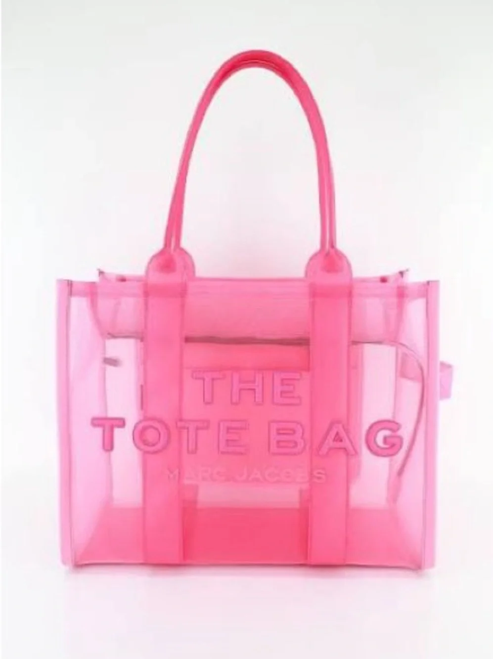 Marc Jacobs Pink Clear The Tote Bag - Hot Pink Shoulder Tote - Picture 2 of 4